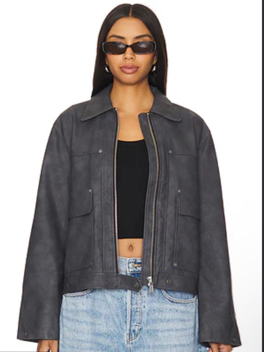 Free people leather jacket
